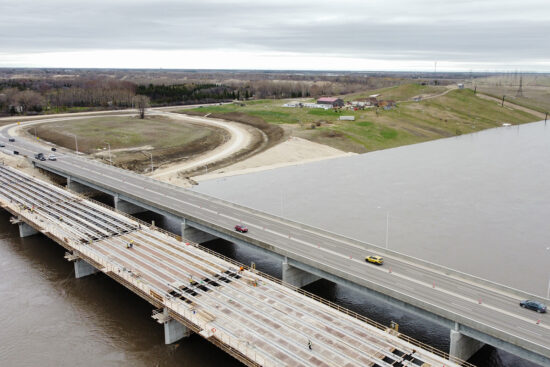 Bridge deck under construction