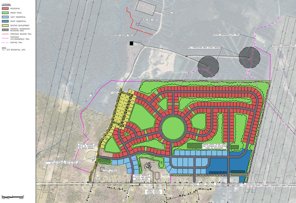 Map of future development site plans