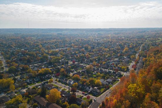 Aerial view of Hamilton, Ontario