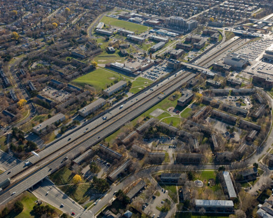 Lawrence Heights aerial view