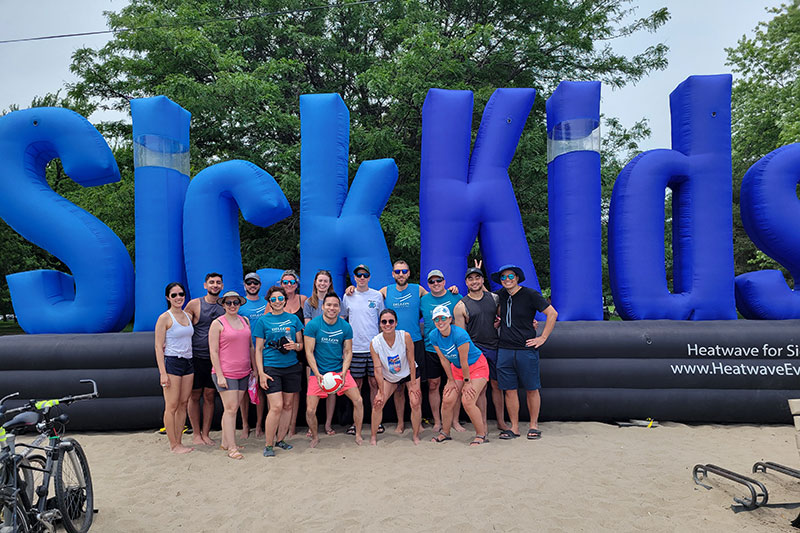 Dillon volleyball team in support of SickKids in Toronto 