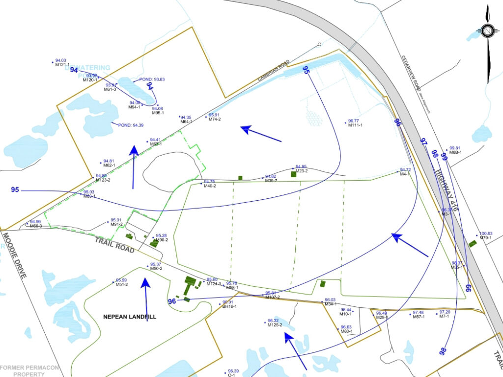 Technical map of the Trail Waste Facility