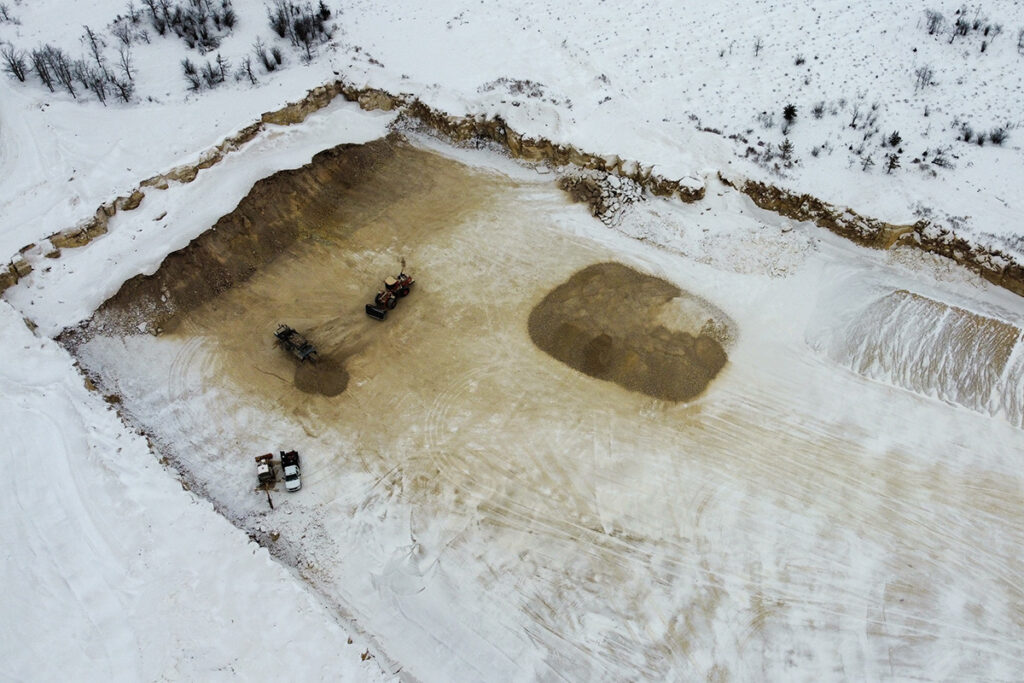 Drone photo of quarry