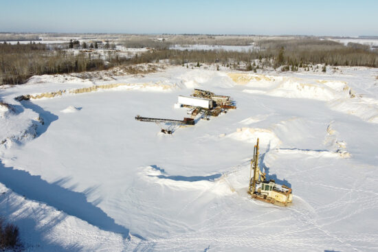 Drone photo of quarry