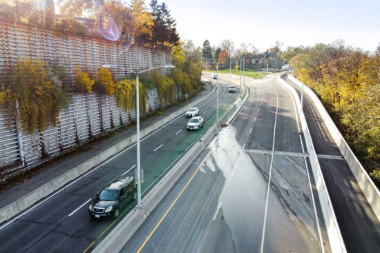 Drone shot of the multi-use trail