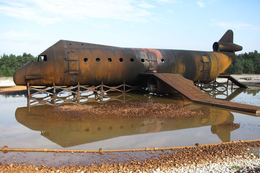 Dummy plane used for training firefighters