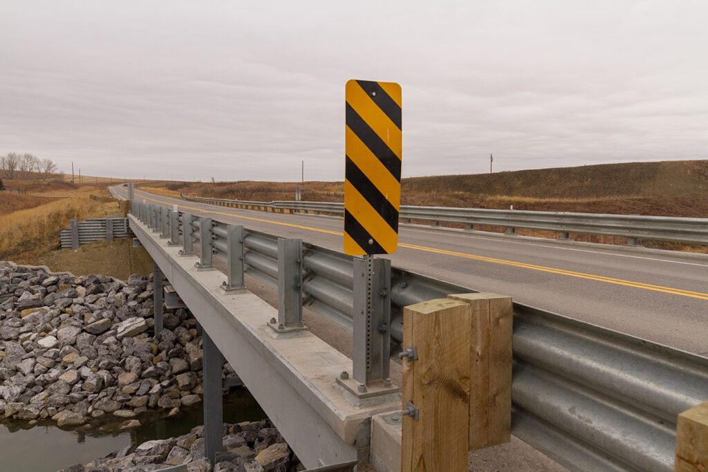 Opposing side view of the Stimson Creek Bridge Replacement