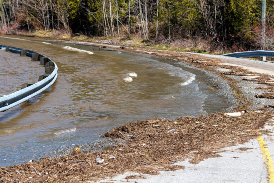 partially flooded highway