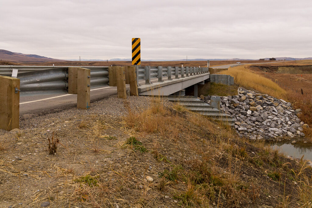 Side view of the Stimson Creek Bridge Replacement