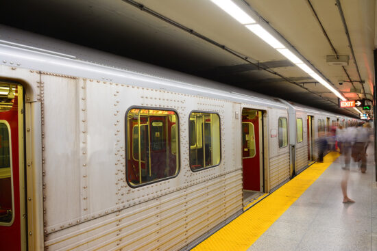 Underground light rail stop