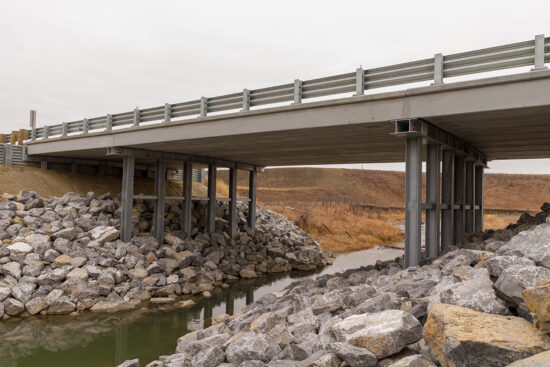 Underside of the Stimson Creek Bridge Replacement