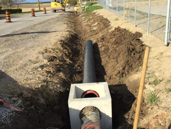 Video of watermain installed in the ground